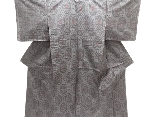 JAPANESE KIMONO / DORO OSHIMA TSUMUGI / UNUSED / WOVEN FLOWER CREST